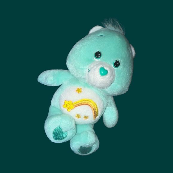 2002 Care Bears Wish Bear Minty Plush Stuffed Animal - Picture 2 of 8